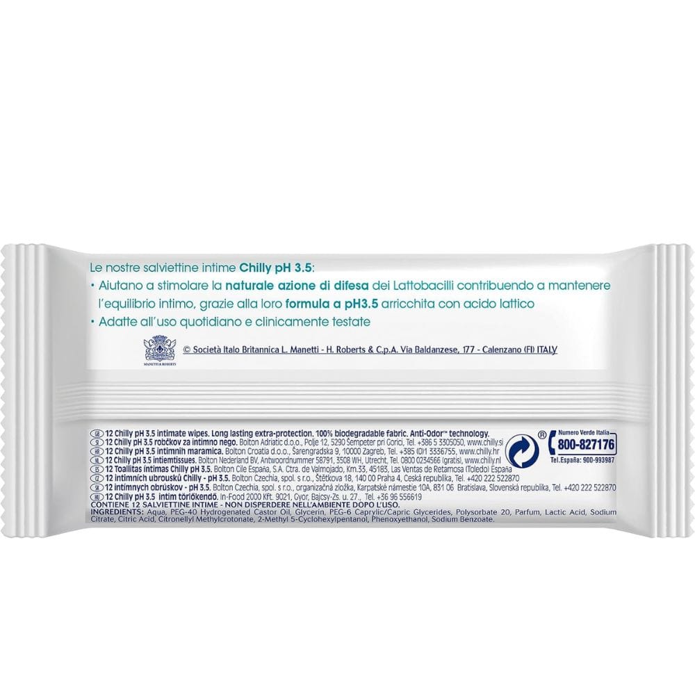 CHILLY SALVIETTE PH 3,5 12 PEZZI