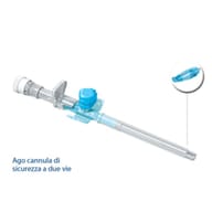 AGO CANNULA 2 VIE STERILE MONOUSO NEO VENOPIC IN POLIURETANO GAUGE 18 LUNGHEZZA 45 MM CON SISTEMA DI SICUREZZA SMARTSAFE