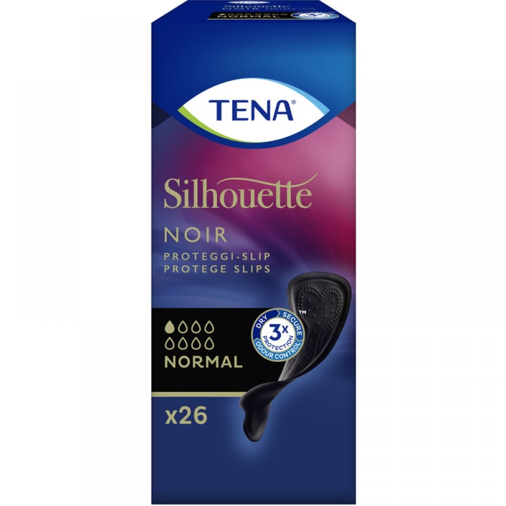 Proteggi Slip Nero Incontinenza Leggera Tena Silhouette Noir Normal 26 Pezzi
