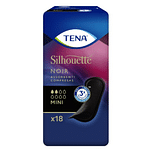 ASSORBENTE NERO INCONTINENZA LEGGERA TENA SILHOUETTE NOIR MINI 18 PEZZI
