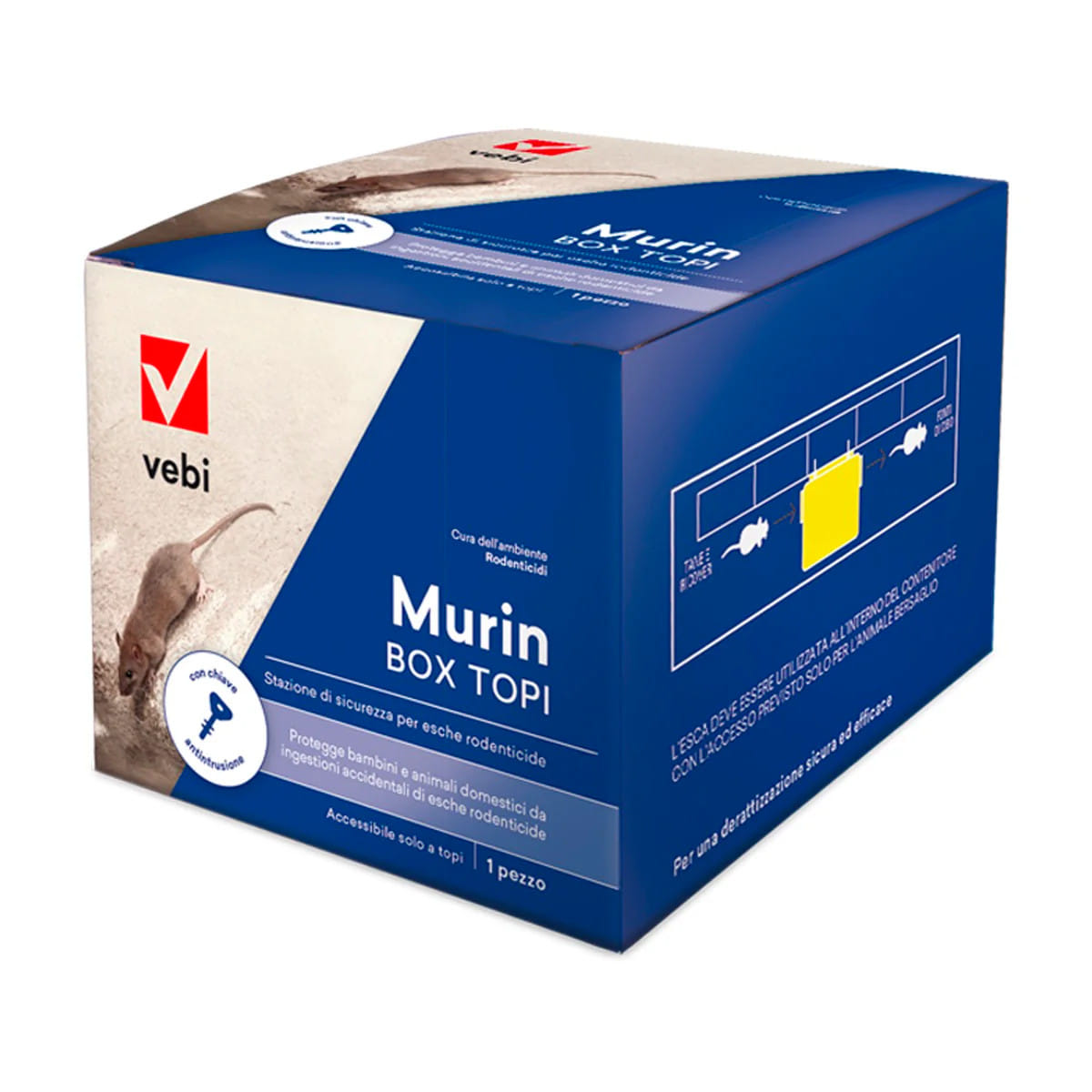 MURIN BOX TOPI 2 PEZZI STAZIONE DI AVVELENAMENTO PER ESCHE TOPICIDA