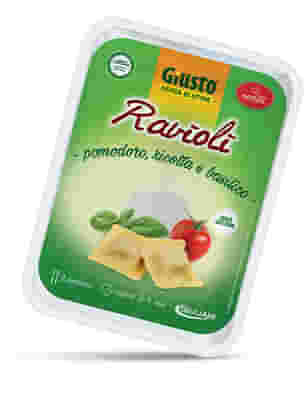 GIUSTO SENZA GLUTINE RAVIOLI POMODORO/RICOTTA/BASILICO 250 G