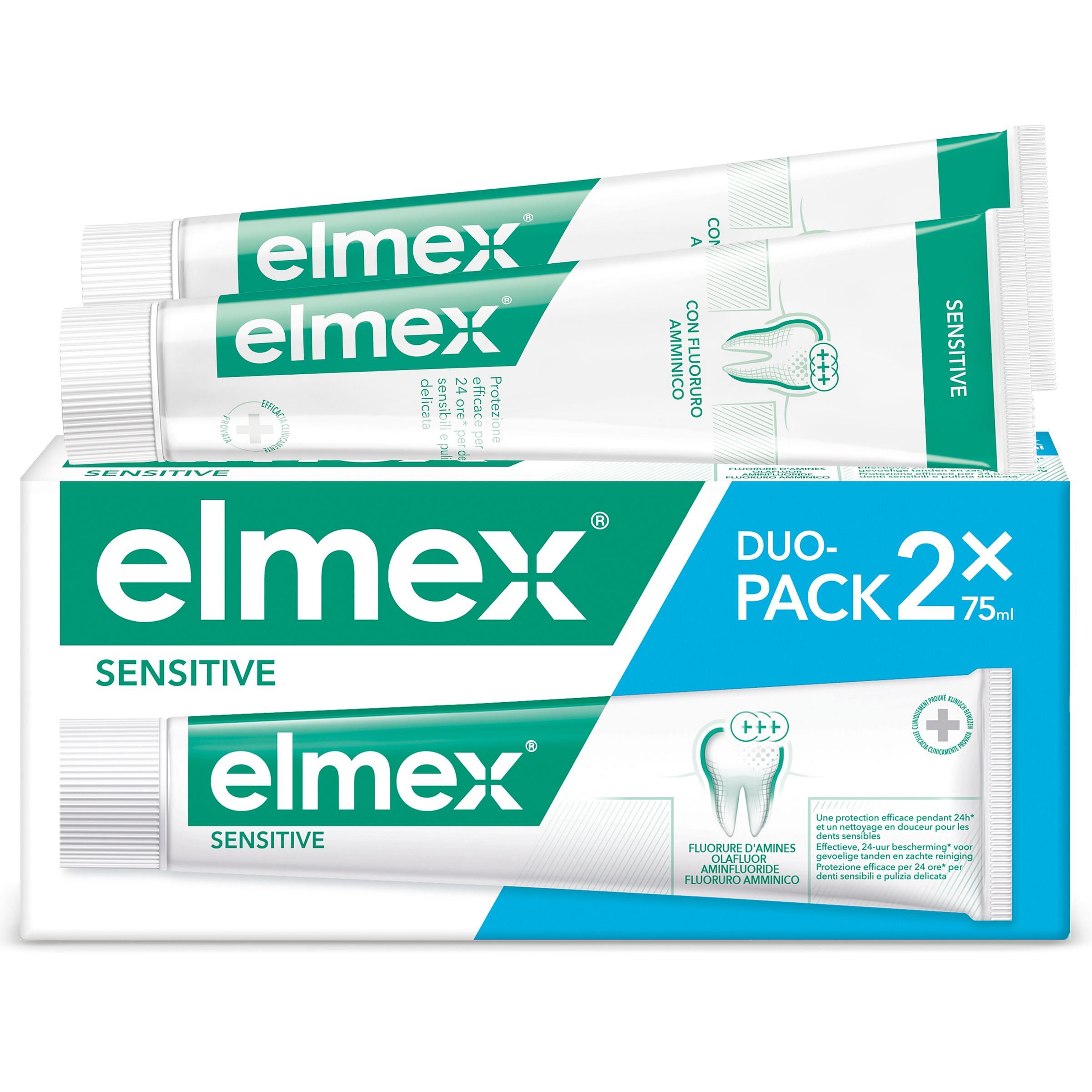 Elmex Sensitive Dentifricio Bitubo 2 X75 Ml