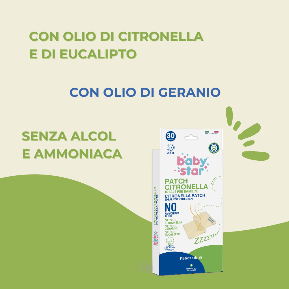 BABYSTAR NATURAL PATCH CITRONELLA 30 PEZZI