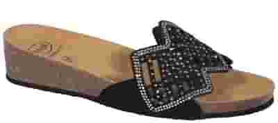 CAMILLA MULE MICROSTRASS-W BLACK BIOPRINT FREETIME SIMILPELLE MICROFIBRA EVA F 40 COLLEZIONE SS20