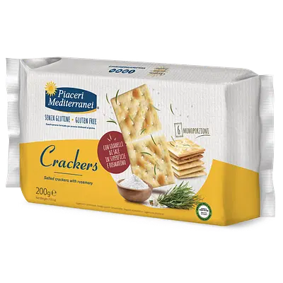 PIACERI MEDITERRANEI CRACKERS 200 G PIACERI MEDITERRANEI CRACKERS 200 G
