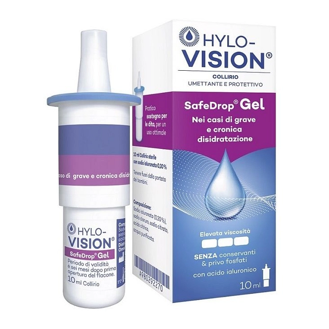 Hylovision Safe Drop Gel 0,3% Collirio Umettante E Protettivo 10 Ml