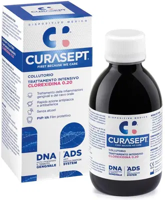 CURASEPT COLLUTORIO 0,20 ADS + DNA 200 ML CURASEPT COLLUTORIO 0,20 ADS + DNA 200 ML