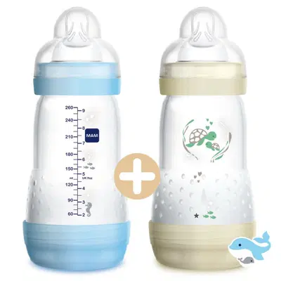MAM BIBERON EASY START 260 ML 2+ TETTARELLA 2 MASCHIO 2 PEZZI MAM BIBERON EASY START 260 ML 2+ TETTARELLA 2 MASCHIO 2 PEZZI