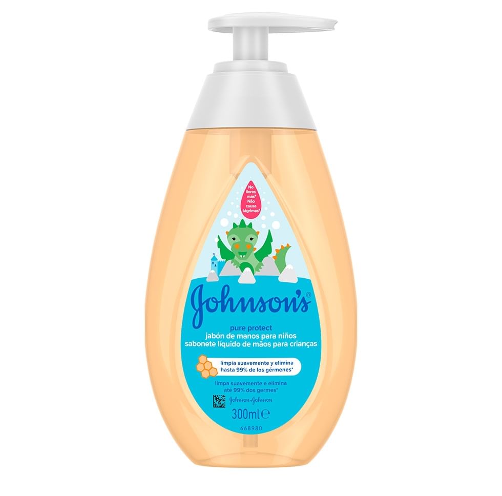 Johnsons Baby Pure Protect Sapone Mani Bambini 300 Ml