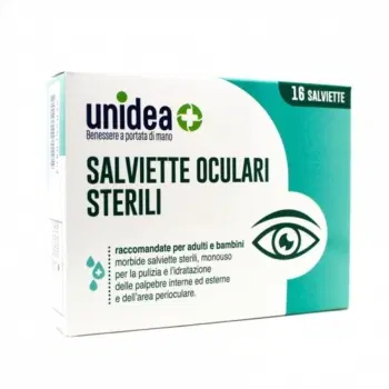 SALVIETTE OCULARI UNIDEA 16 PEZZI STERILI MONOUSO SALVIETTE OCULARI UNIDEA 16 PEZZI STERILI MONOUSO