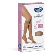 SAUBER GAMBALETTO OPEN TOE 70 DENARI MAGLIA LISCIA NERO TAGLIA 4