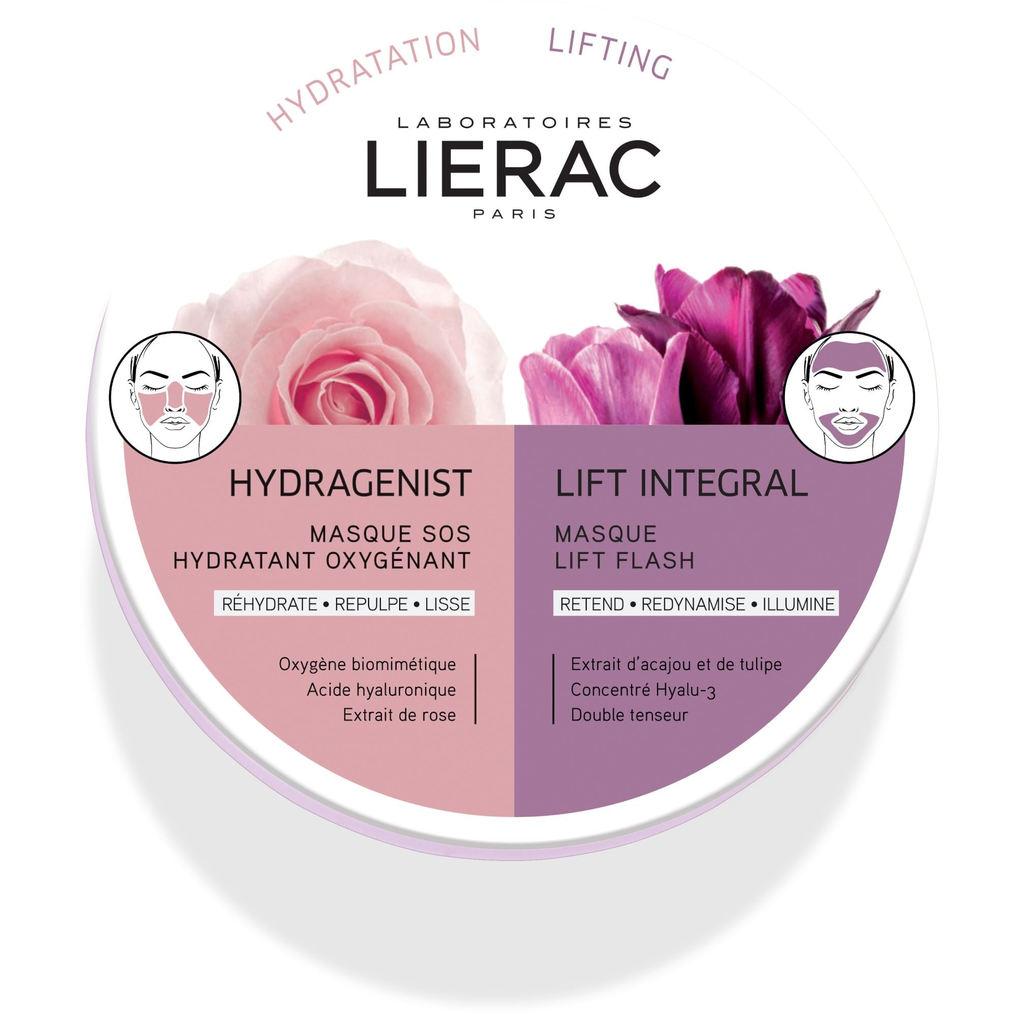 LIERAC MONO MASK HYDRA + LIFT INTEGRAL 2 X 6 ML