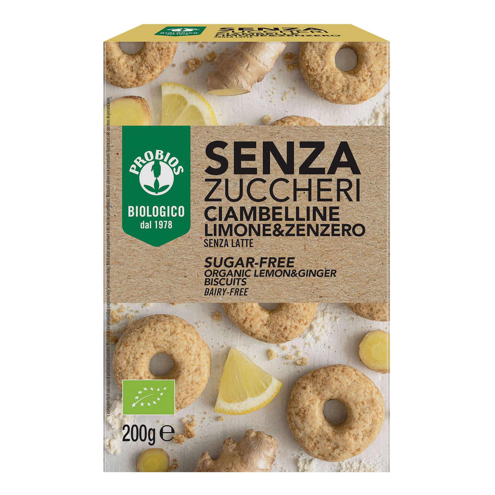 Ciambelline Limone/Zenzero Senza Zucchero 200 G