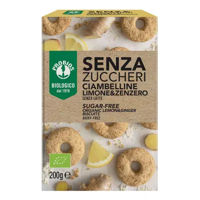 CIAMBELLINE LIMONE/ZENZERO SENZA ZUCCHERO 200 G CIAMBELLINE LIMONE/ZENZERO SENZA ZUCCHERO 200 G