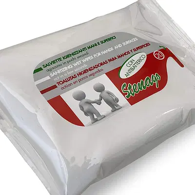 SALVIETTINE IGIENIZZANTI MANI/SUPERFICI CON ANTIBATTERICO 20 PEZZI SALVIETTINE IGIENIZZANTI MANI/SUPERFICI CON ANTIBATTERICO 20 PEZZI