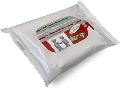 SALVIETTINE IGIENIZZANTI MANI/SUPERFICI CON ANTIBATTERICO 20 PEZZI SALVIETTINE IGIENIZZANTI MANI/SUPERFICI CON ANTIBATTERICO 20 PEZZI