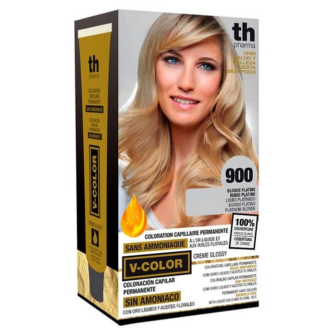 Th Pharma V Color Kit Tintura Senza Ammoniaca N 900 Con Oro Liquido