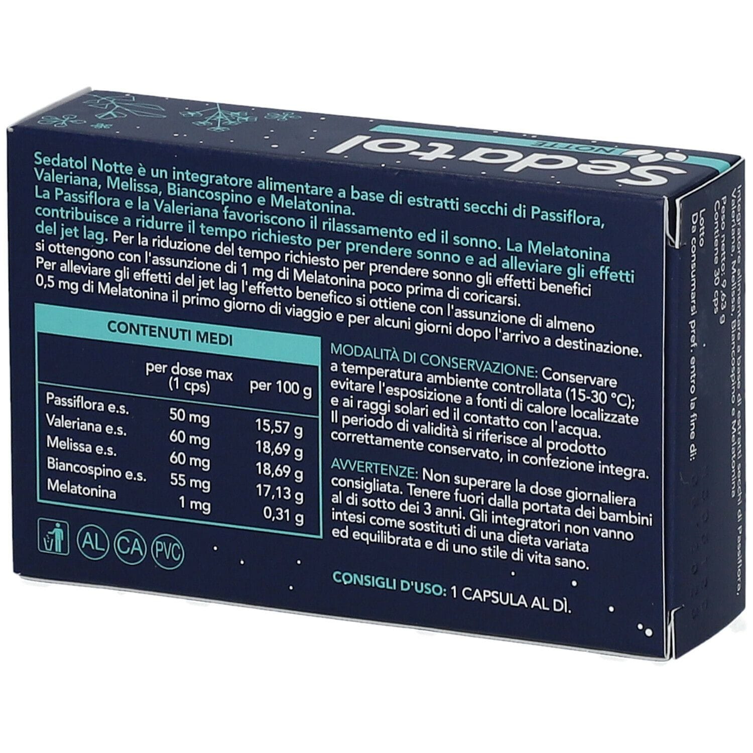 SEDATOL NOTTE 30 CAPSULE