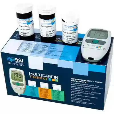 MULTICARE IN STARTER KIT COMPOSTO DA 10 TEST GLUC + 5 TEST CHOL + 5 TEST TRIG