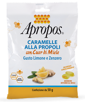APROPOS CARAMELLE DURE LIMONE/ZENZERO CUOR DI MIELE 50 G
