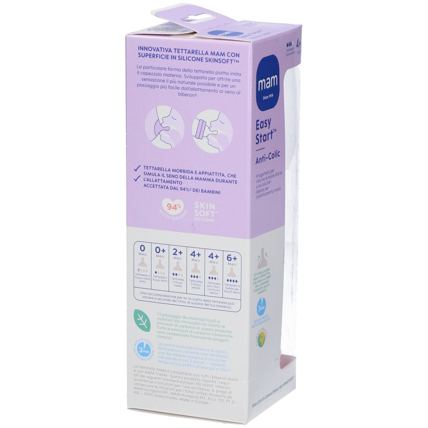 MAM BIBERON EASY START 320 ML 4+ TETTARELLA 3 FEMMINA