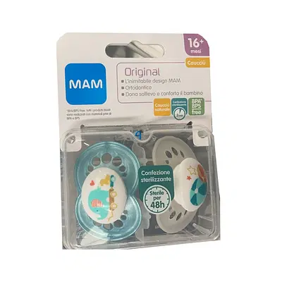 MAM ORIGINAL 16+ CAUCCIU DOPPIA NEUTRO MAM ORIGINAL 16+ CAUCCIU DOPPIA NEUTRO