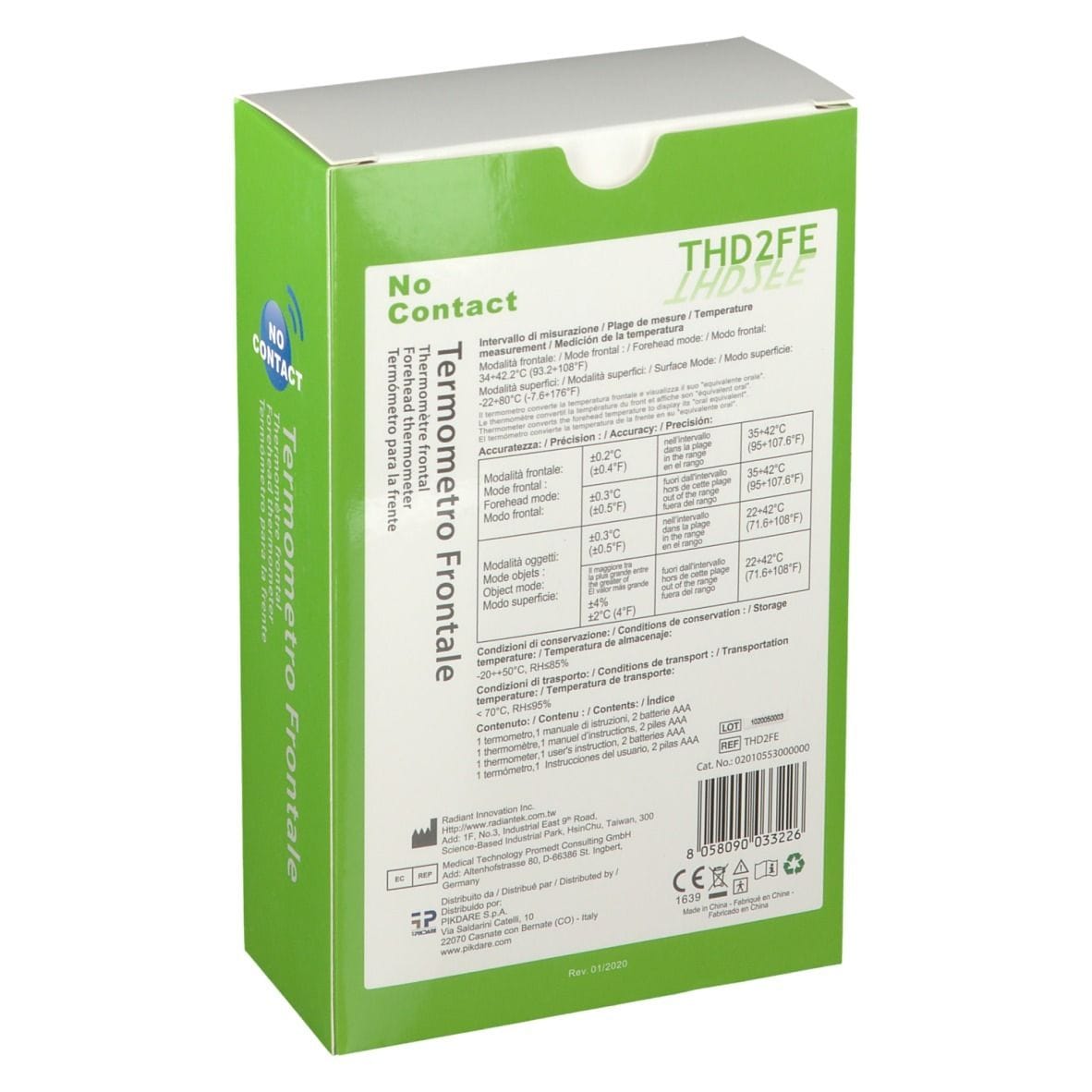 TERMOMETRO INFRAROSSI DISTANZA RADIANT