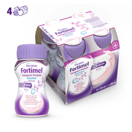 NUTRICIA FORTIMEL COMPACT PROTEIN GUSTO FRUTTI ROSSI RINFRESCANTI 4 BOTTIGLIE DA 125 ML