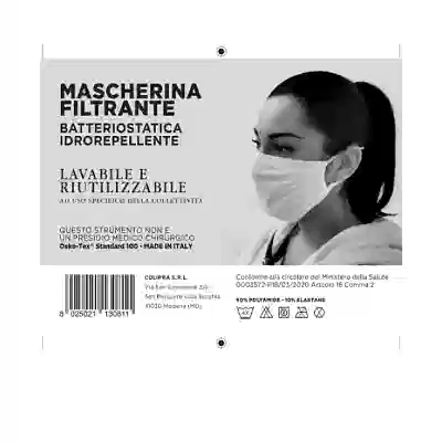 FASCIA VISO PROTETTIVA LAVABILE COTONE 1 PEZZO