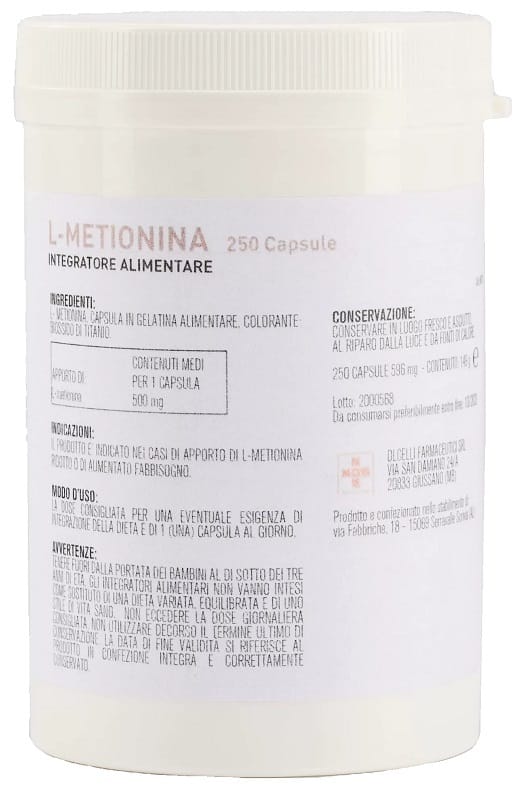 L-METIONINA 500MG 250 CAPSULE