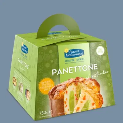 PIACERI MEDITERRANEI PANETTONE AL PISTACCHIO 750 G PIACERI MEDITERRANEI PANETTONE AL PISTACCHIO 750 G