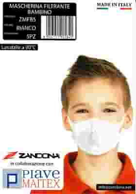 MASCHERINA FILTRANTE BAMBINI 5 PEZZI