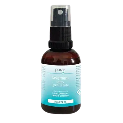 PURAE LAVAMANI SPRAY IGIENIZZANTE 50 ML CON OLI ESSENZIALI PURAE LAVAMANI SPRAY IGIENIZZANTE 50 ML CON OLI ESSENZIALI