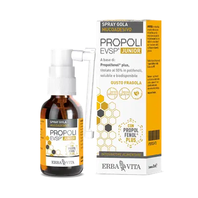 PROPOLI EVSP SPRAY GOLA JUNIOR GUSTO FRAGOLA 20 ML PROPOLI EVSP SPRAY GOLA JUNIOR GUSTO FRAGOLA 20 ML