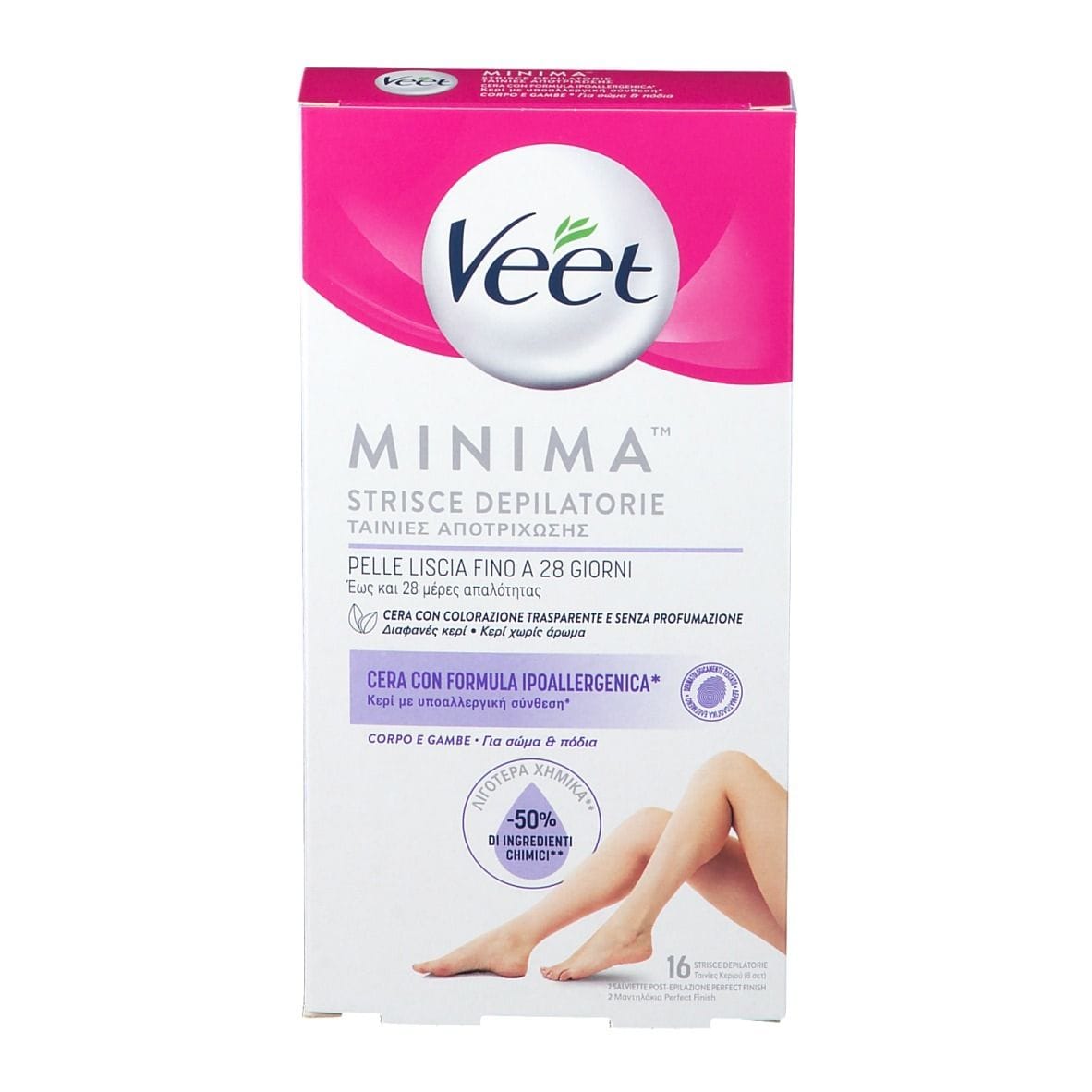 VEET STRISCE CORPO IPOALLERGENICHE 16 PEZZI