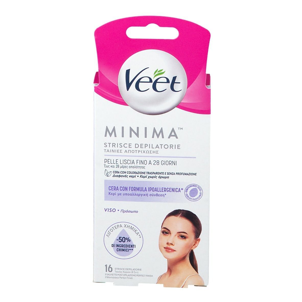 VEET STRISCE VISO IPOALLERGENICHE 16 PEZZI