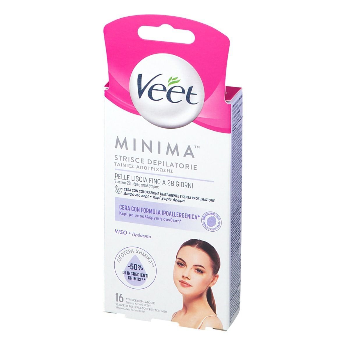VEET STRISCE VISO IPOALLERGENICHE 16 PEZZI