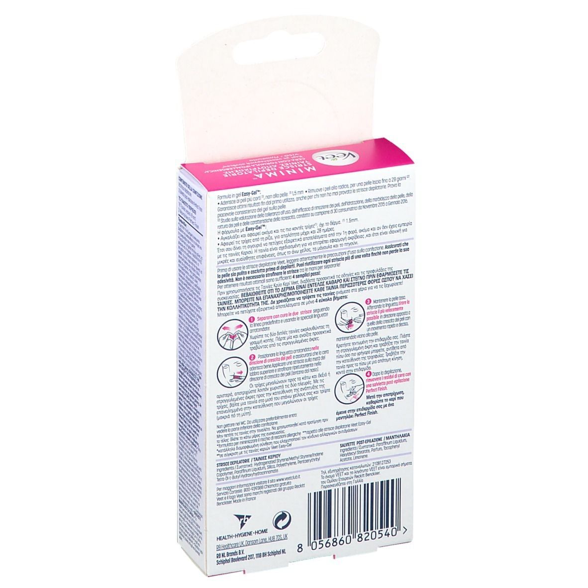 VEET STRISCE VISO IPOALLERGENICHE 16 PEZZI
