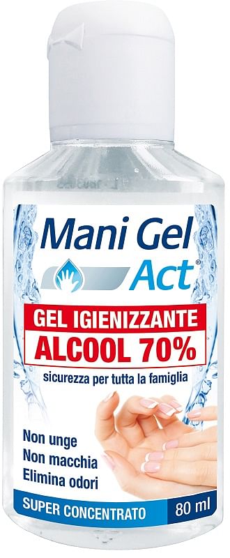 Mani Gel Act Gel Igienizzante Alcool 70% 80 Ml