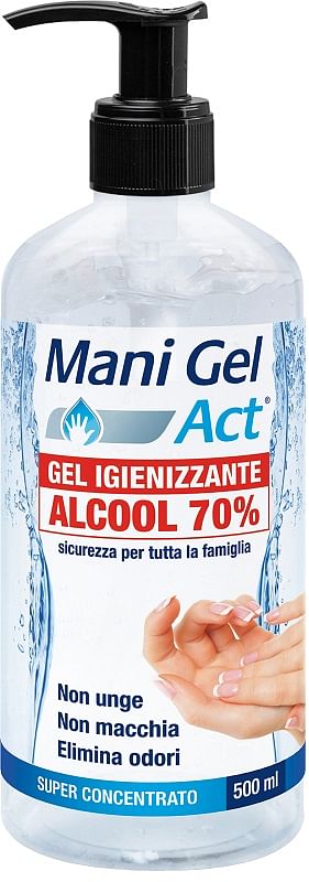 Mani Gel Act Gel Igienizzante Alcool 70% 500 Ml