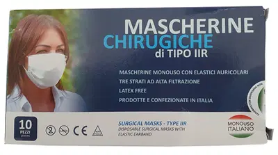 UNIMASCHERINA CHIRURGICA 10 PEZZI UNIMASCHERINA CHIRURGICA 10 PEZZI