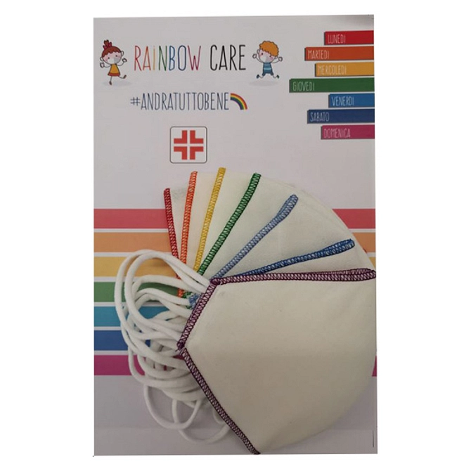 Mascherina Rainbow Care Per Bambini 7 Pezzi