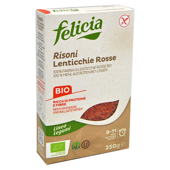 Felicia Bio Risoni Lenticchie Rosse 250 G