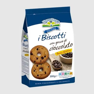 HAPPY FARM BISCOTTI GOCCE CIOCCOLATO 200 G HAPPY FARM BISCOTTI GOCCE CIOCCOLATO 200 G