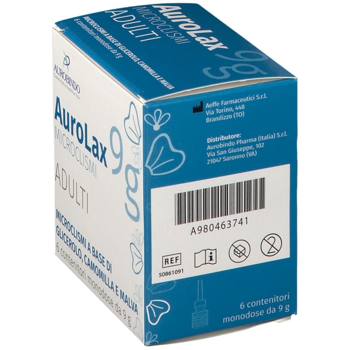 MICROCLISMI PER ADULTI AUROLAX 6 CONTENITORI 9 G