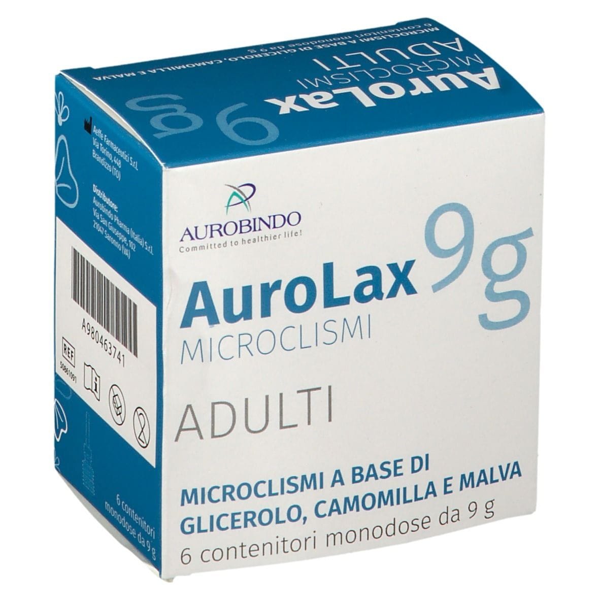 MICROCLISMI PER ADULTI AUROLAX 6 CONTENITORI 9 G