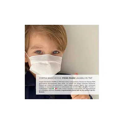 PRIMI PASSI SET 2 MASCHERINE PRIVI DI LATTICE E DI GOMMA NATURALE IN TESSUTO NON TESSUTO PRIVO DI FIBRE DI VETRO LINEA ORO PRIMI PASSI SET 2 MASCHERINE PRIVI DI LATTICE E DI GOMMA NATURALE IN TESSUTO NON TESSUTO PRIVO DI FIBRE DI VETRO LINEA ORO