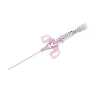 AGO CANNULA A DUE VIE 22 GAUGE 0,9X25MM IN ACCIAIO INOX CON SILICONATURA ESTERNA, TAPPO LUER LOCK E ALETTE LATERALI COLORE BLU 50 PEZZI