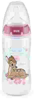 NUK BIBERON DISNEY BAMBI FIRST CHOICE+ IN POLIPROPILENE DA 300 ML TETTARELLA SILICONE 0-6 MESI